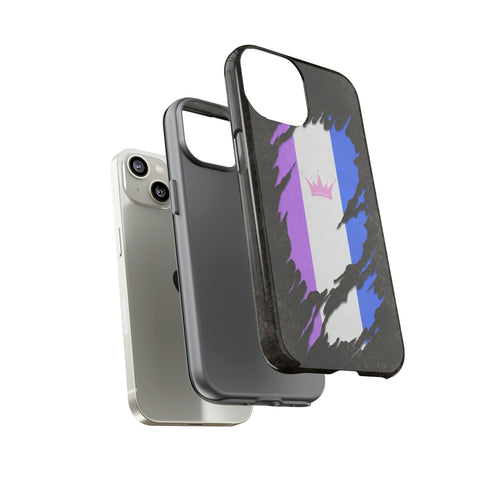 Drag Pride Flag Ripped Reveal Tough Case